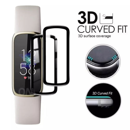 Pair of Fitbit Inspire screen protectors by That Watch Shop, clear watch screen protectors for Fitbit Inspire device.