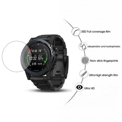 Garmin Descent Mk1 watch screen protector by That Watch Shop, clear protective cover for smartwatch screen.