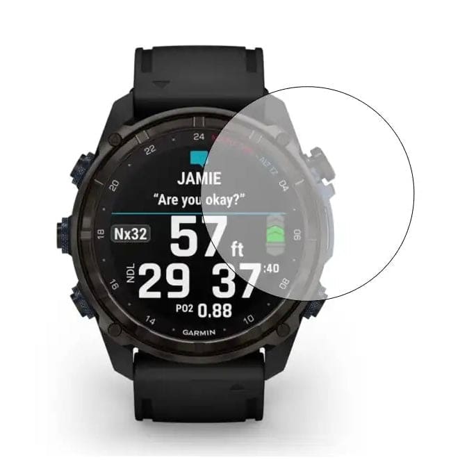 Garmin Descent Mk3i watch screen protector by That Watch Shop, 51mm protective film for Garmin dive watch display.