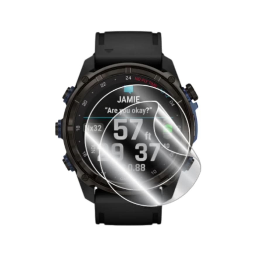 Hydrogel screen protectors for Garmin Descent Mk3i watch, pack of 6, designed to protect the 51mm display from scratches and impacts.
