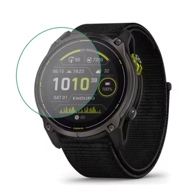 Garmin Enduro 3 watch screen protector from That Watch Shop, clear protective film covering the watch face.