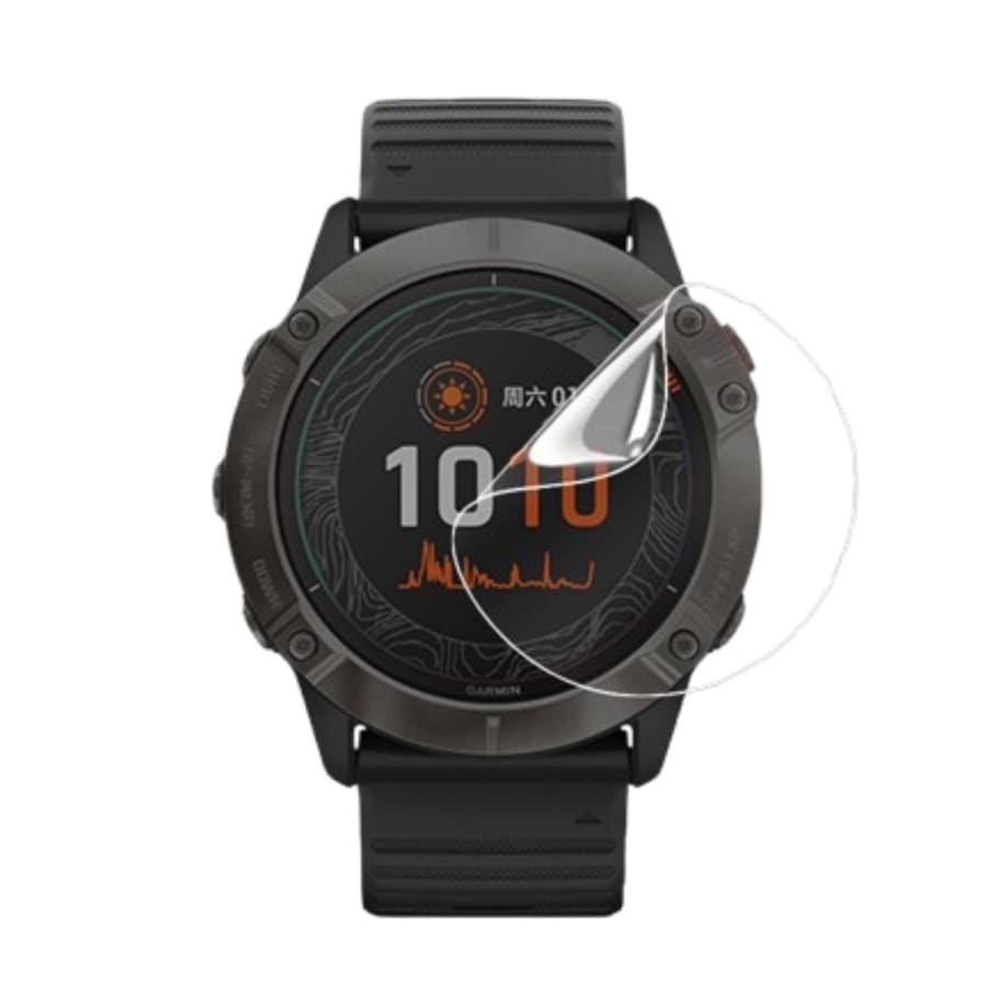 Hydrogel screen protectors for Garmin Fenix 6 and 6 Pro series watch, pack of 6, providing scratch and impact protection.