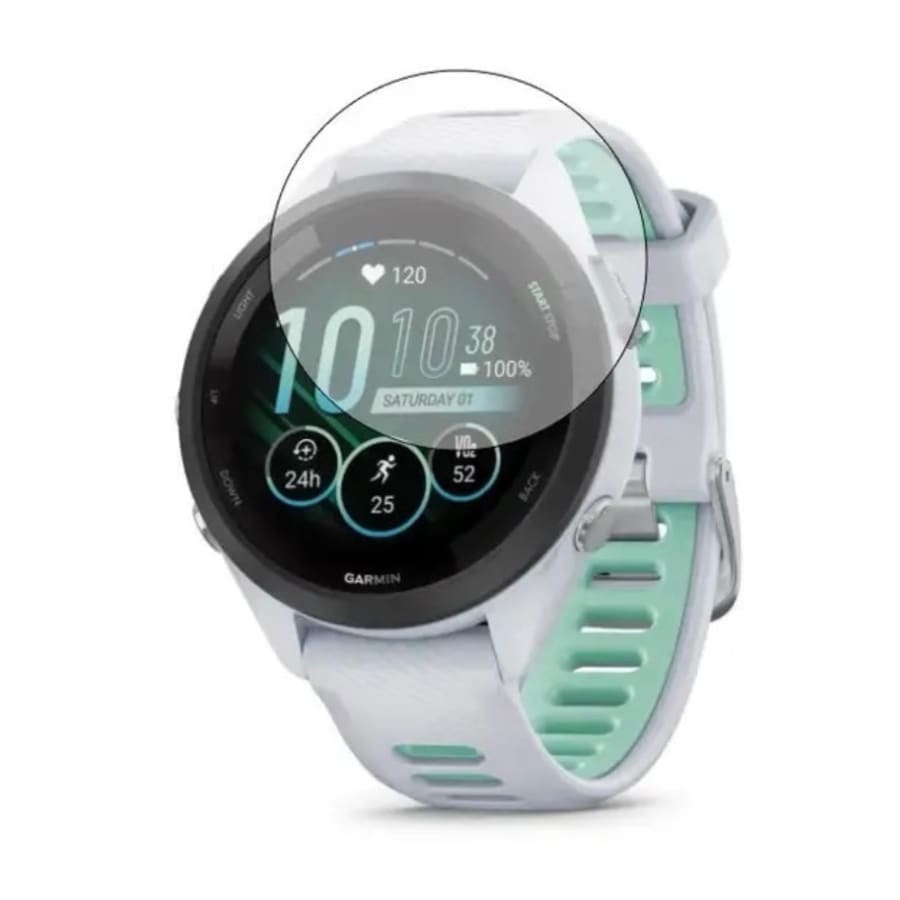 Hydrogel screen protectors for Garmin Forerunner 265S watch, clear, pack of 6, protective watch screen covers, durable and transparent.
