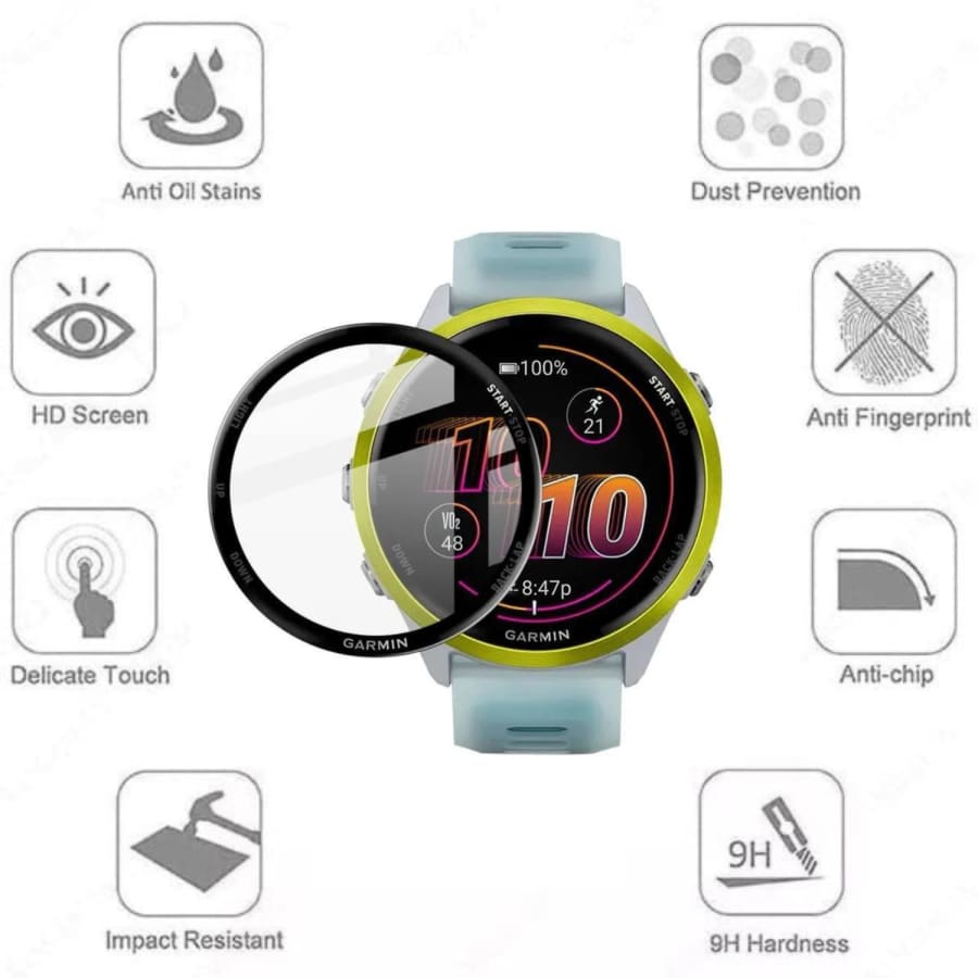 Garmin Forerunner 570 42mm watch screen protector from That Watch Shop, clear protective film for smartwatch display protection.