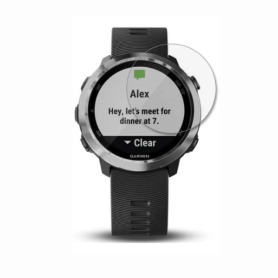 Six hydrogel screen protectors for Garmin Forerunner 645 smartwatch, providing protection and clarity.
