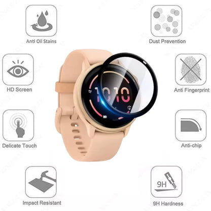 Pack of two Garmin Vivoactive 6 screen protectors by That Watch Shop, clear watch screen guards for enhanced durability.