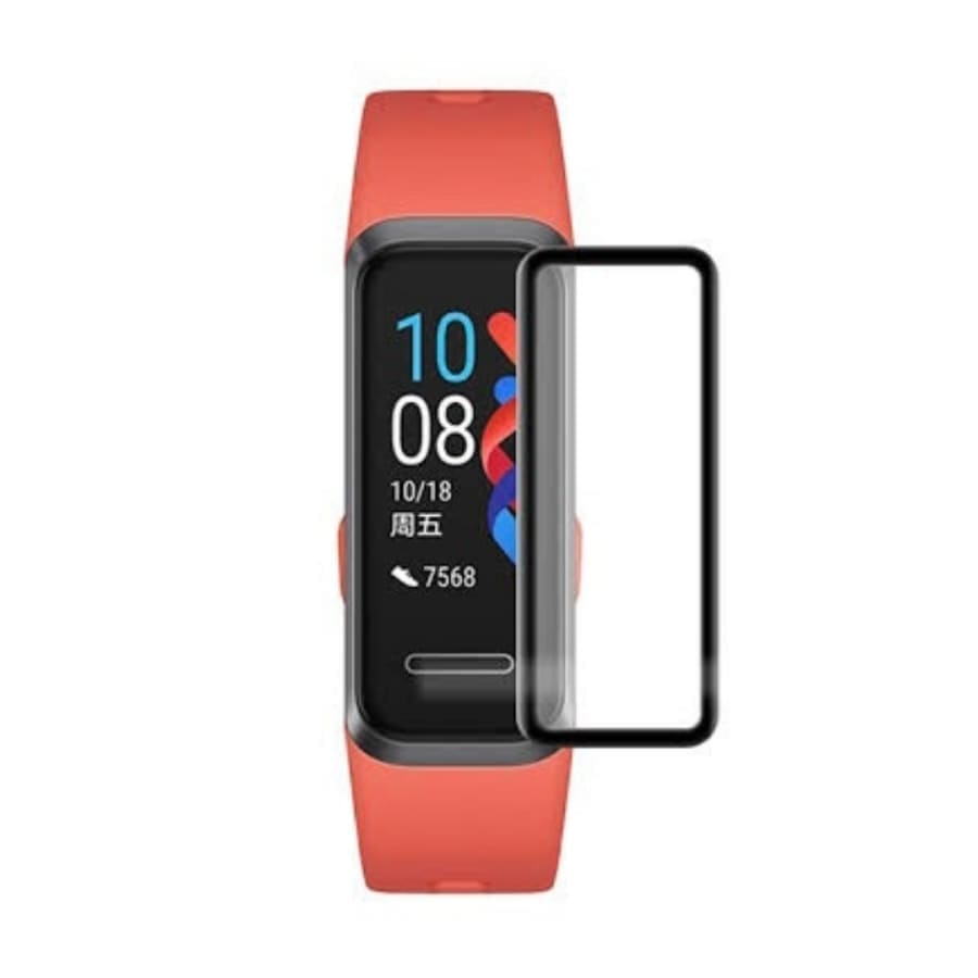 Pack of 2 Huawei Band 4 Pro screen protectors from That Watch Shop, clear watch screen protectors for durable, scratch-resistant protection.