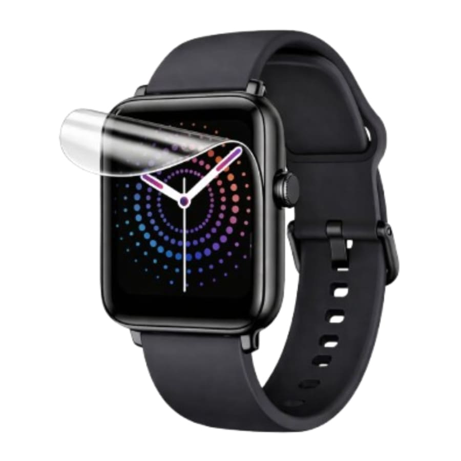 Hydrogel screen protector for Kogan Active+ II smartwatch, pack of 6, showing clear, flexible protective film on smartwatch screen.
