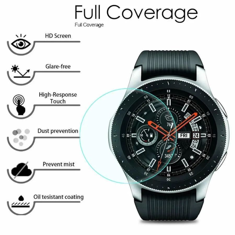 Pair of Samsung Galaxy Watch 4 40mm screen protectors by That Watch Shop, designed to shield the watch face from scratches and damage.