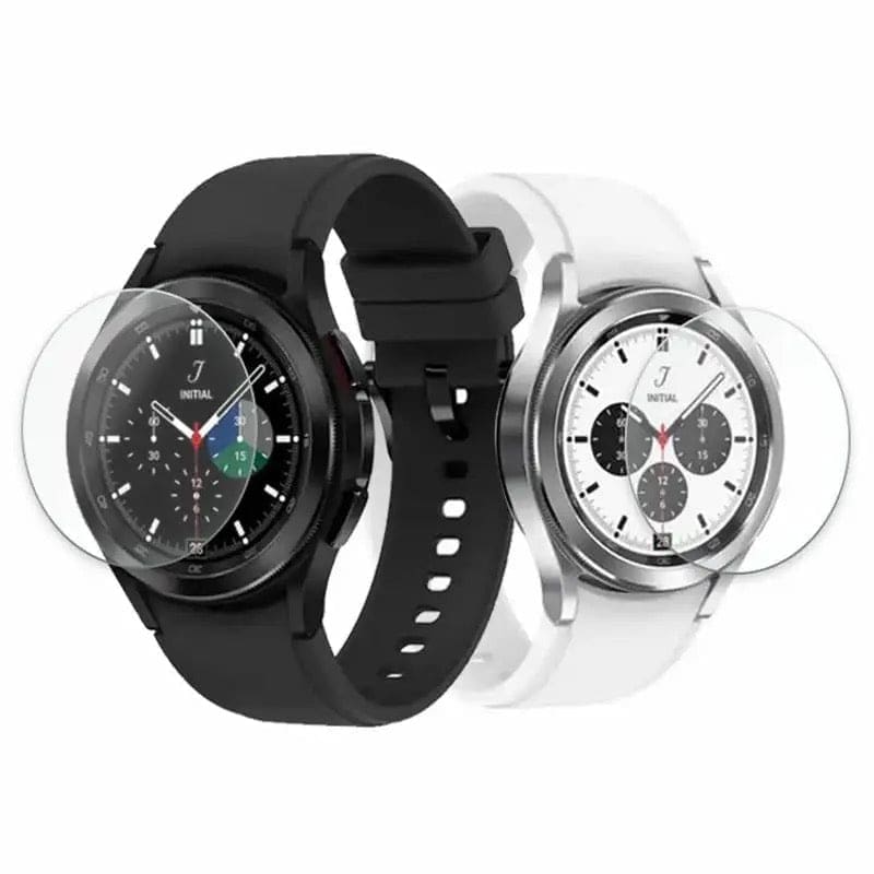 Pair of Samsung Galaxy Watch 4 40mm screen protectors from That Watch Shop, designed to shield the watch display.