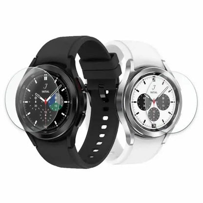 Pair of Samsung Galaxy Watch 4 40mm screen protectors from That Watch Shop, designed to shield the watch display.