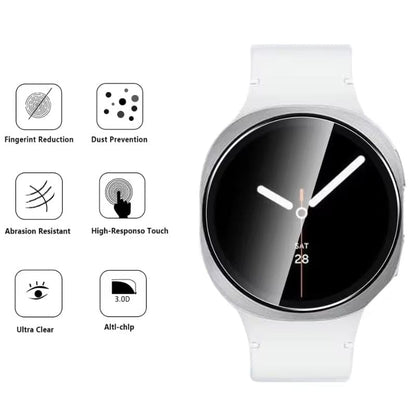 Clear screen protector for Samsung Galaxy Watch 8 (44mm), designed to protect the watch face from scratches and damage.