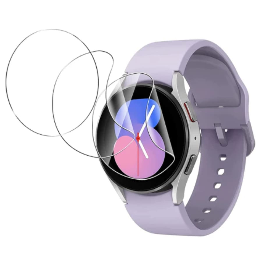 Hydrogel screen protectors for Samsung Galaxy Watch FE 40mm, pack of 6, designed to protect watch screens from scratches and impacts.