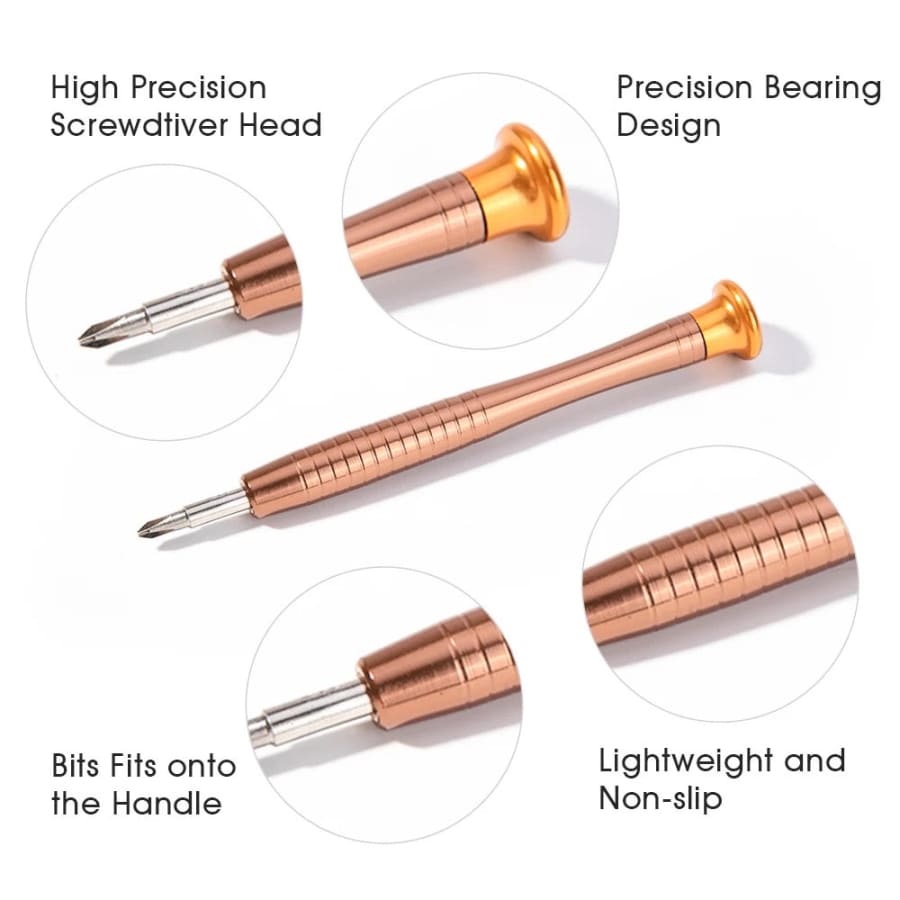 25 Mini Precision Watch Screwdriver Set with small screwdrivers for detailed watch repair and maintenance.