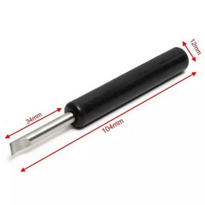 Watch back cover remover tool with handle, designed for watch repair and opening watch cases.