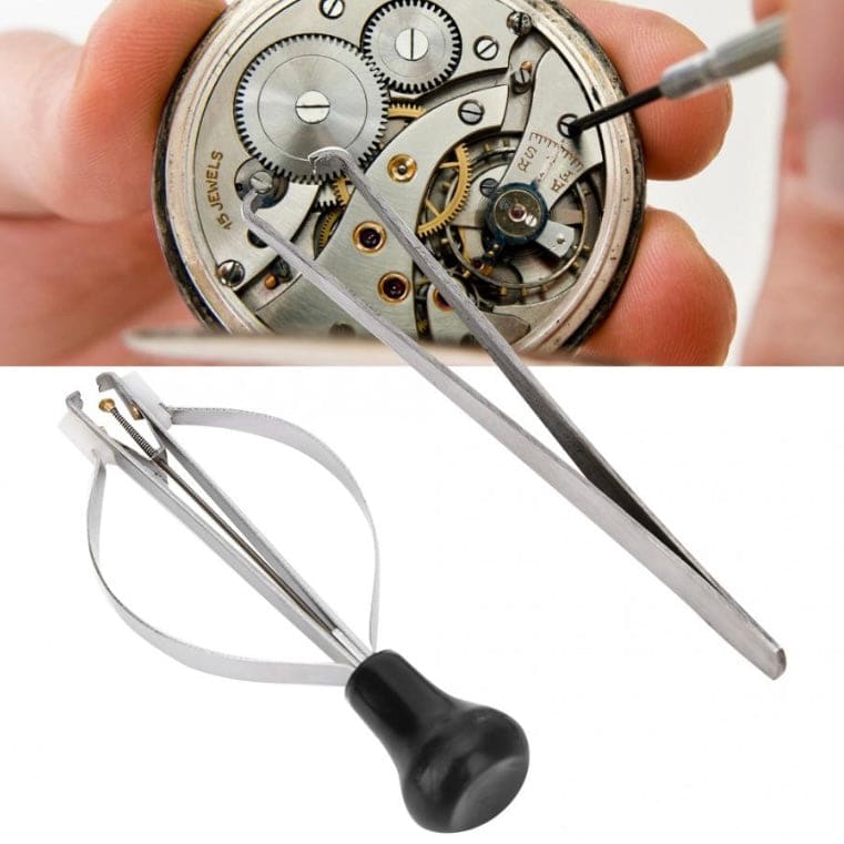 Watch hand removal and fitment tool from That Watch Shop, designed for precise watch hand adjustments and repairs.