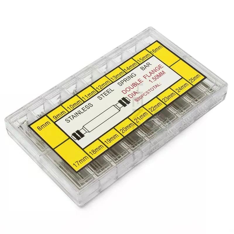 Watch strap springs for watch tools, used to secure watch bands and replace springs in watch straps.