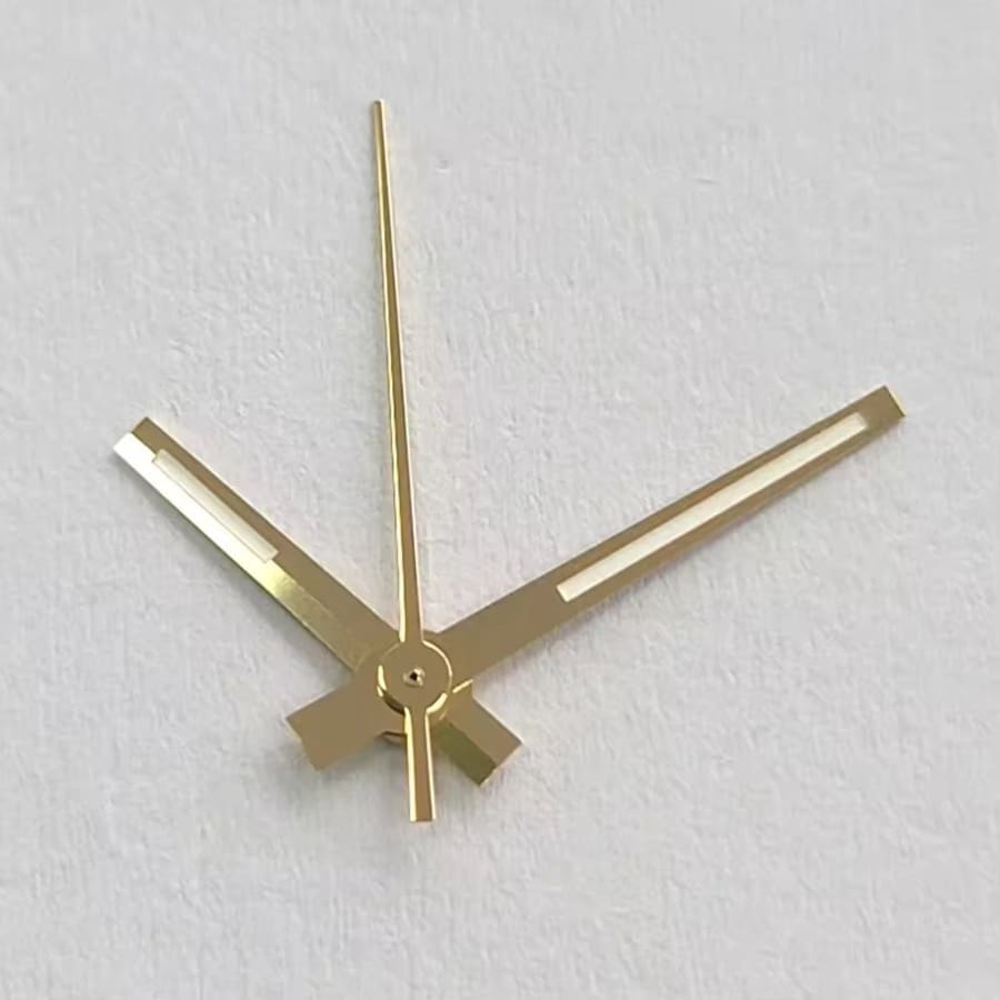 Gold NH35 replacement watch hand set for watches, with precision tools for easy installation, by That Watch Shop.