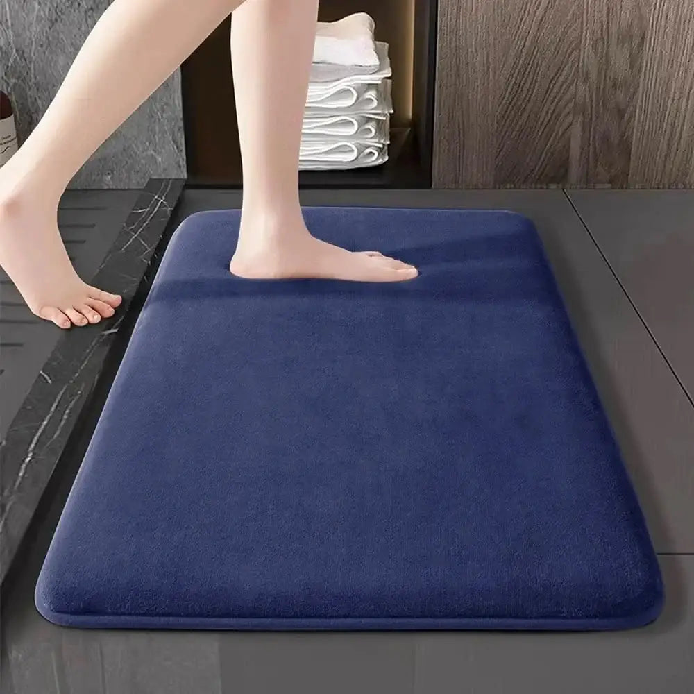 Thick Absorbent Bathroom Mat – Non-Slip Solid Colour Floor & Door Mat (5 colours available) Habicare