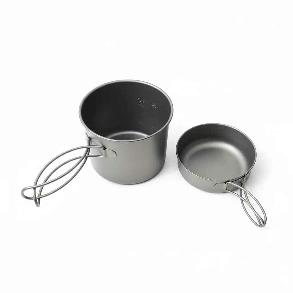 Titanium Camping Cookware Set - Ultralight Pot & Pan | Premium Backpacking Gear