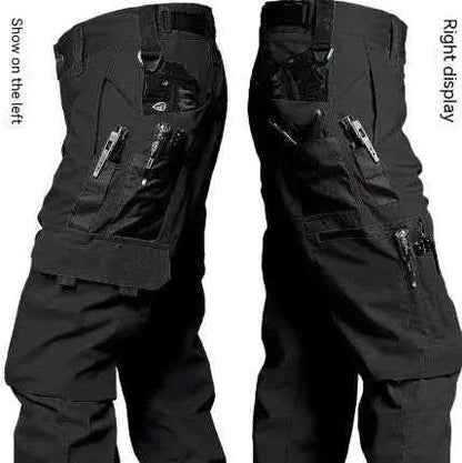 Men's Waterproof Tactical Trousers - Outdoor Cargo Pants with Fleece Lining | Plus Size Available
