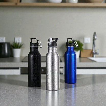 Frankly Cotton 500ml Stainless Steel Gloss Drink Bottle Range Nest & Stem Homewares