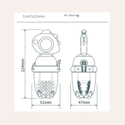 Fruit Food Feeder with Twist Top - Safe Self-Feeding & Teething