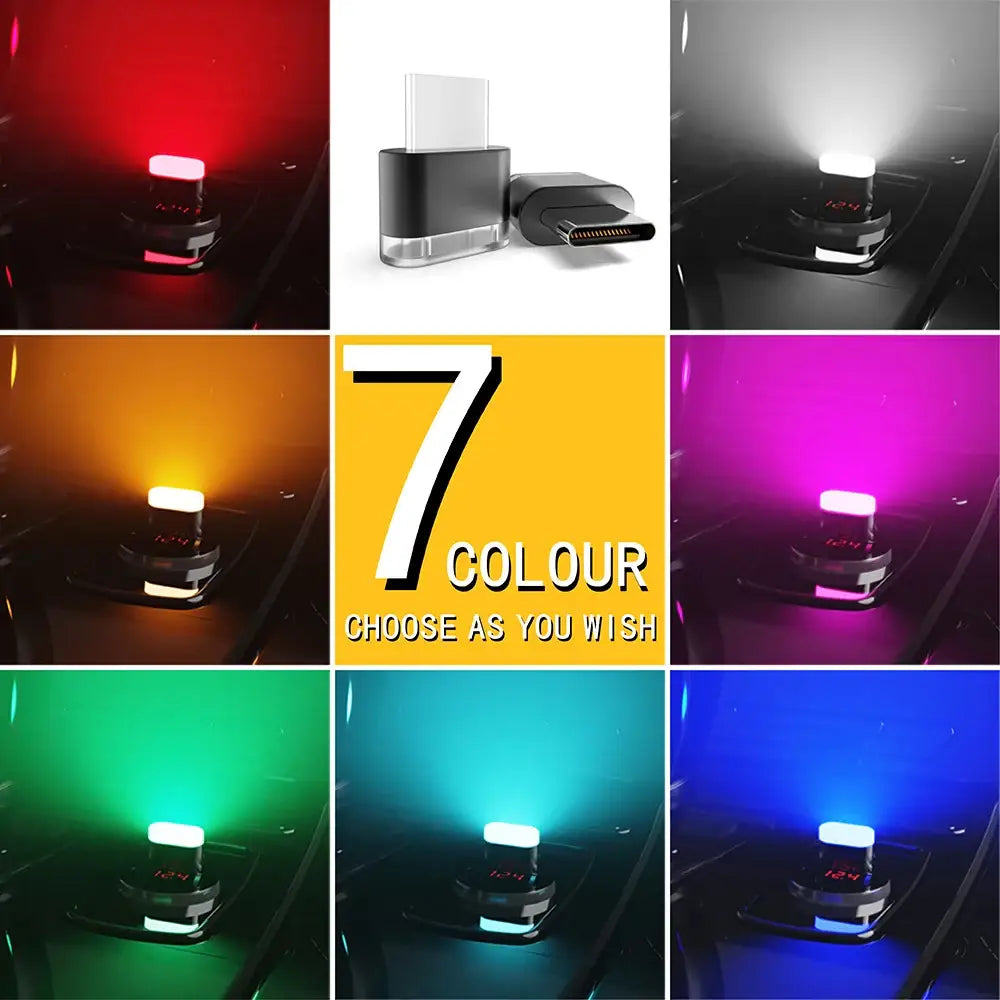 Type-C LED Car Interior Ambient Light (7 colours available) Habicare