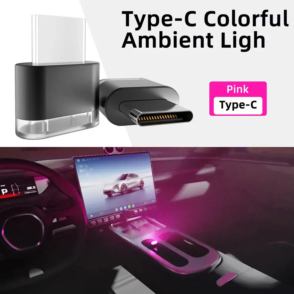 Type-C LED Car Interior Ambient Light (7 colours available) Habicare