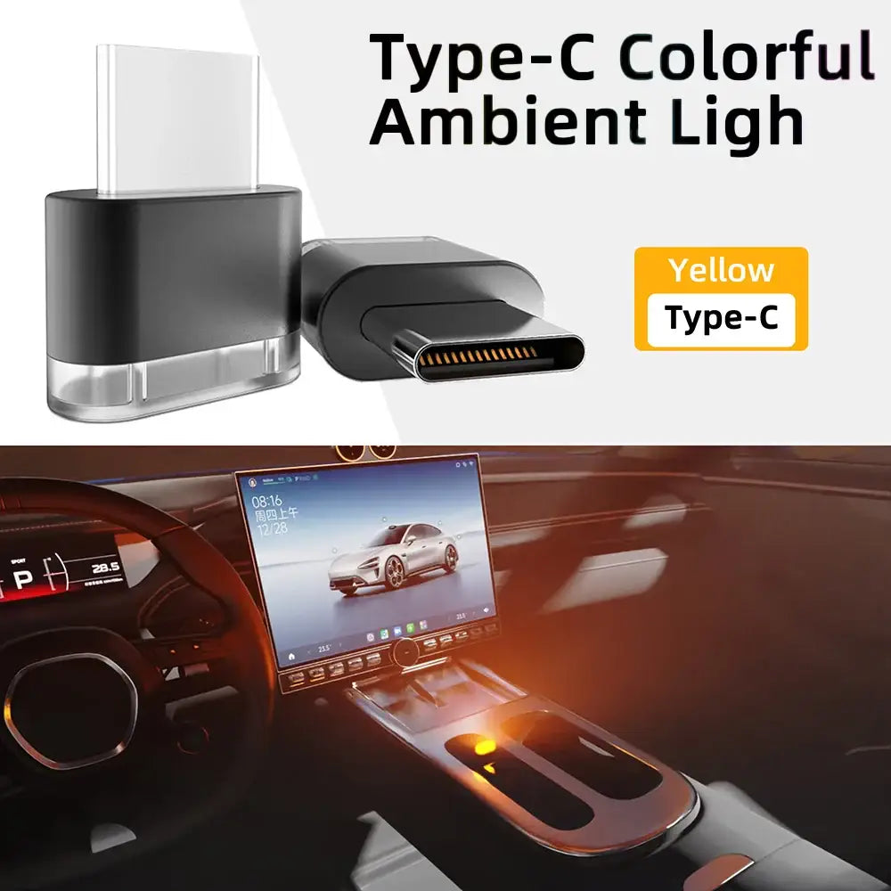 Type-C LED Car Interior Ambient Light (7 colours available) Habicare