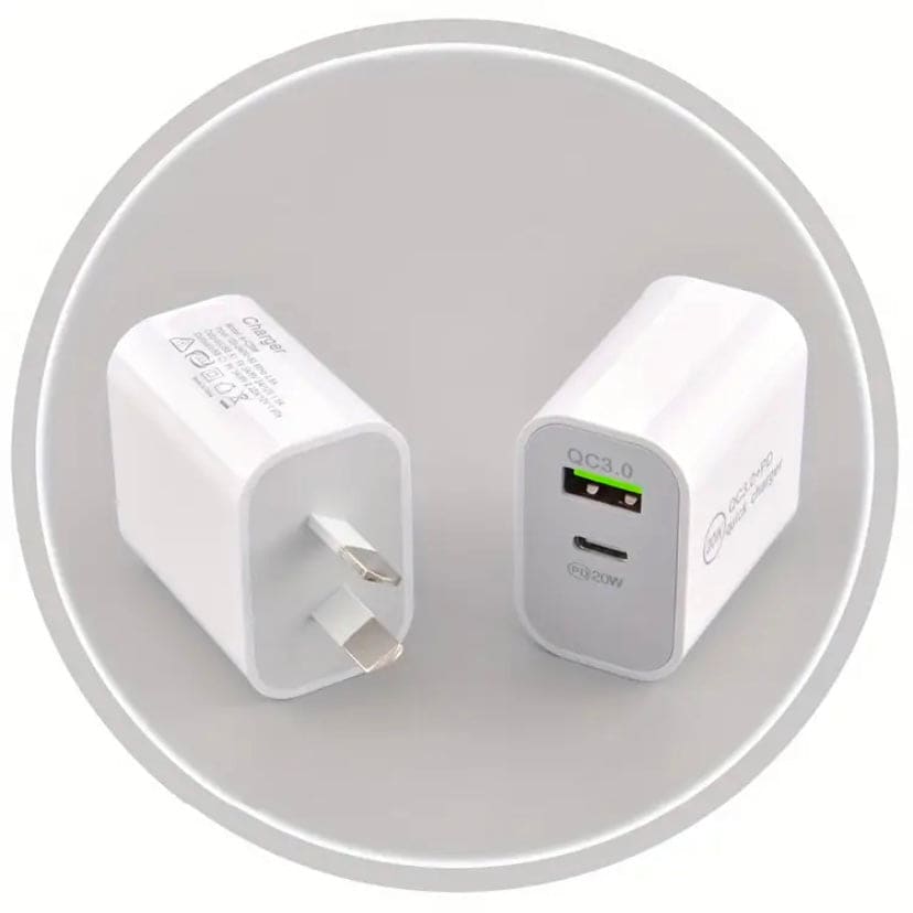 Type C & USB Power Adapter Wall Plug (NZ / AUS) 9eight5