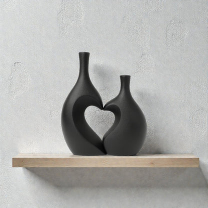 Frankly Cotton Heart Unity Ceramic Vase Pair Nest & Stem Homewares