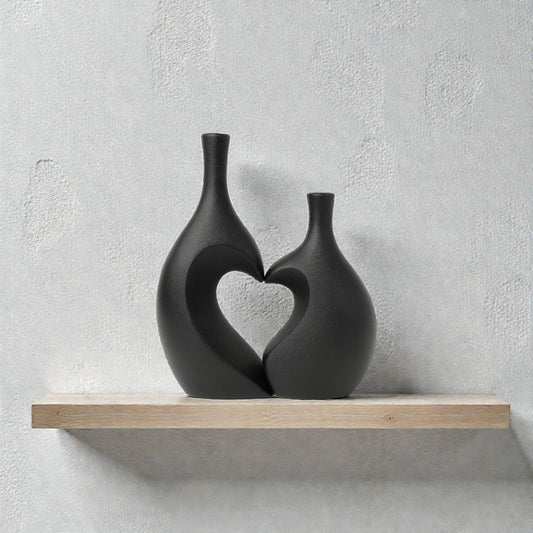 Frankly Cotton Heart Unity Ceramic Vase Pair Nest & Stem Homewares