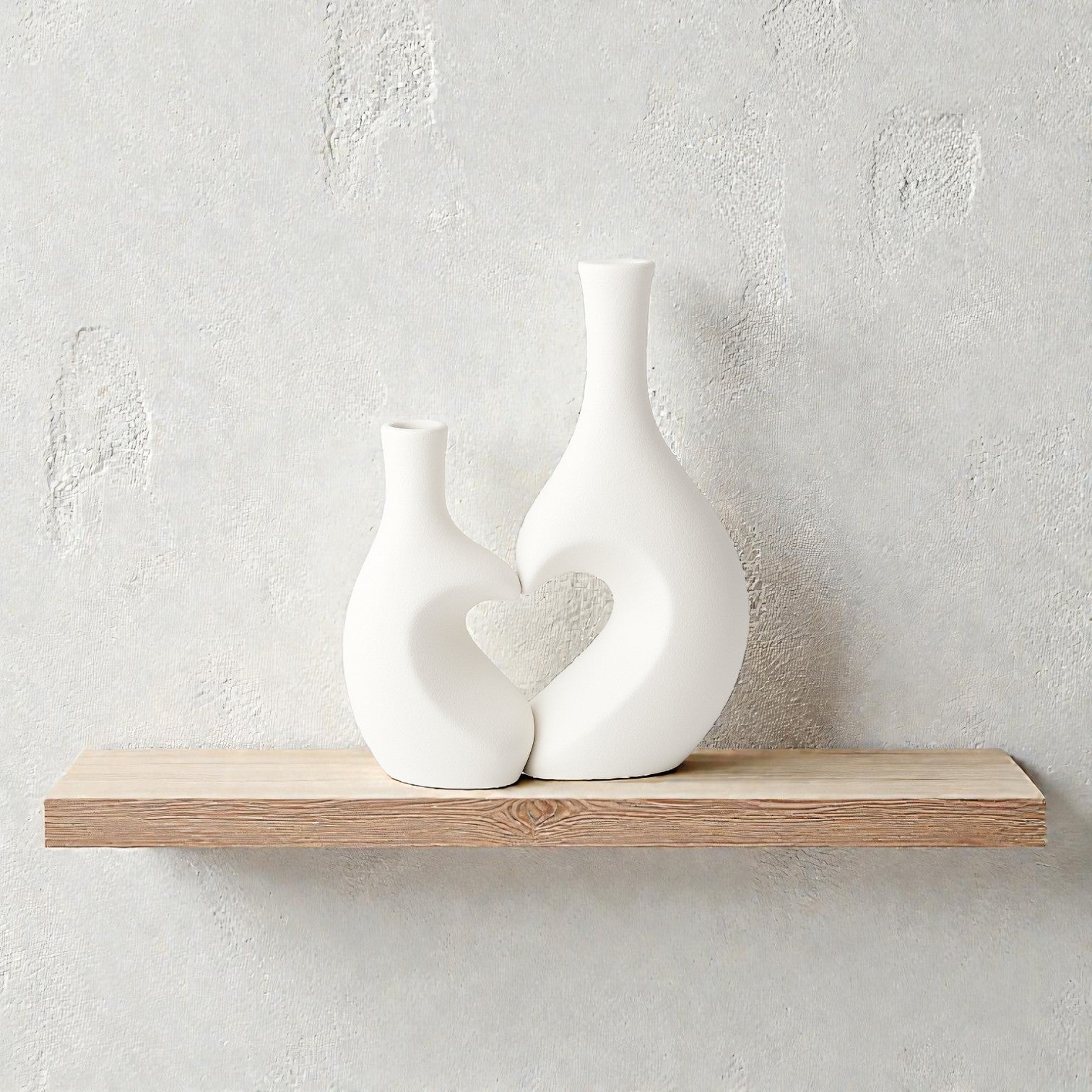 Frankly Cotton Heart Unity Ceramic Vase Pair Nest & Stem Homewares