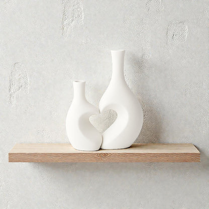 Frankly Cotton Heart Unity Ceramic Vase Pair Nest & Stem Homewares