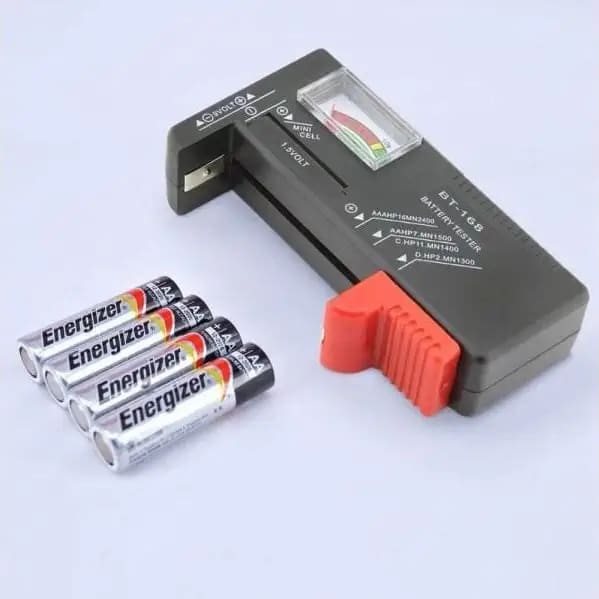 Universal Battery Tester For AA, 9V, Button Type Batteries 9eight5