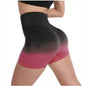 Women's High-Waist Gradient Yoga Shorts - Athletic Workout Shorts | Gym & Fitness