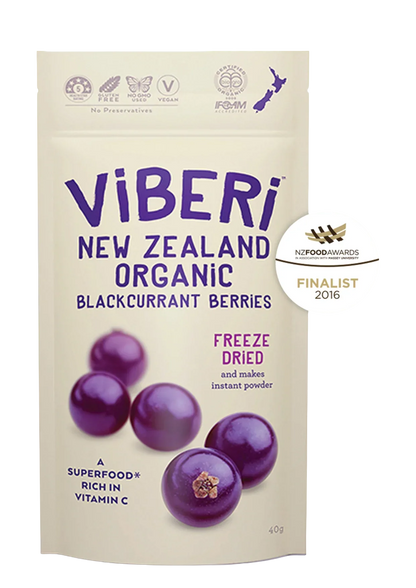 Freeze Dried Organic Blackcurrants 40g