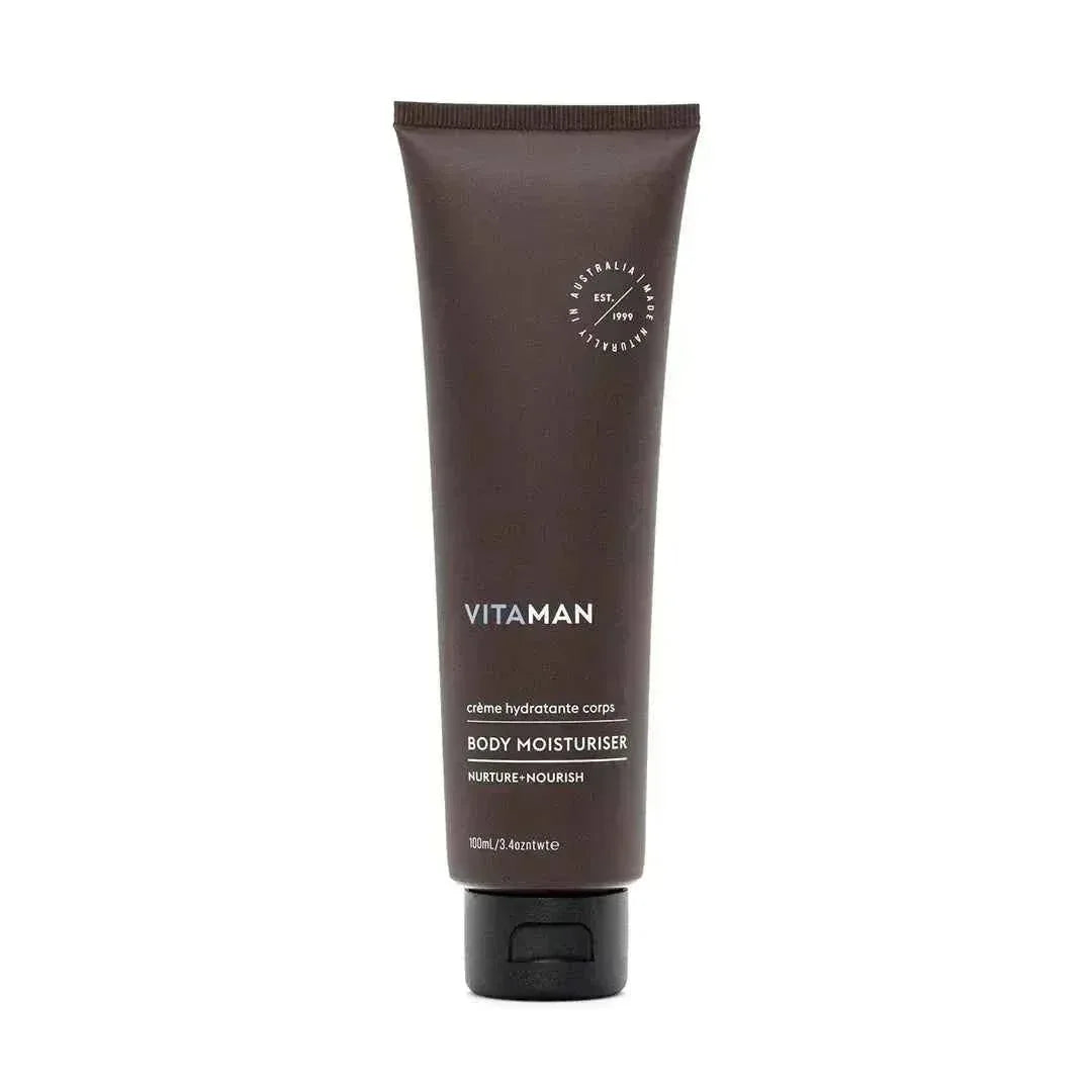 VITAMAN Australia body moisturizer bottle with label, showcasing the nourishing skincare product for healthy, hydrated skin.