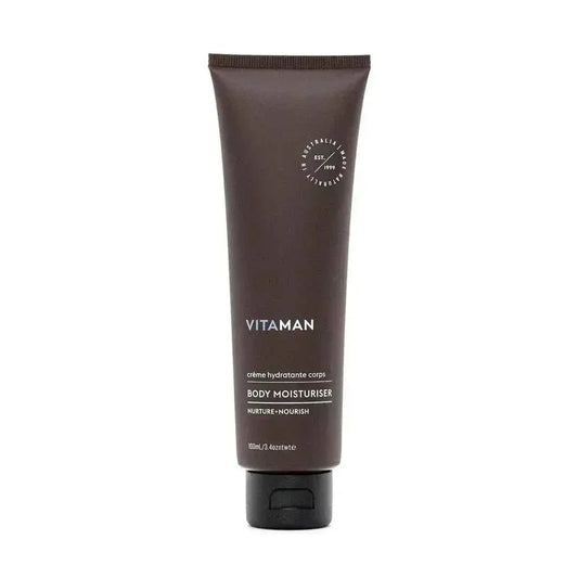 VITAMAN Australia body moisturizer bottle with label, showcasing the nourishing skincare product for healthy, hydrated skin.