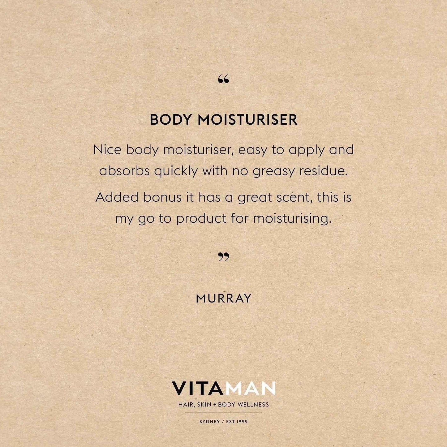 VITAMAN Australia body moisturizer in a sleek pump bottle, designed to hydrate and nourish skin.