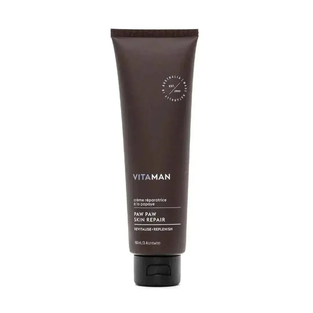 VITAMAN Australia Paw Paw Skin Repair Creme 100ml for soothing and repairing body skin with natural paw paw extract.