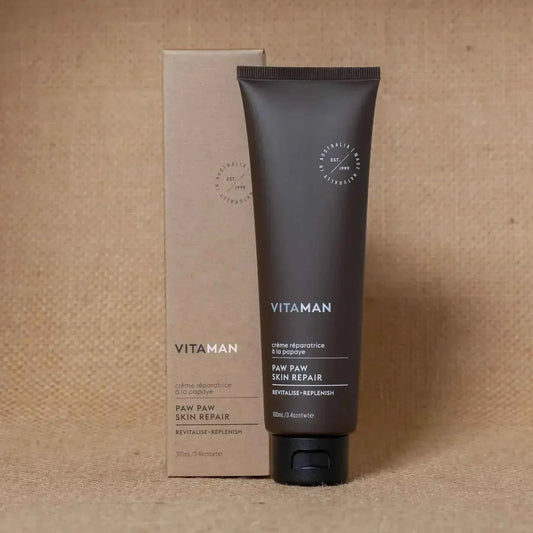 VITAMAN Australia Paw Paw Skin Repair Creme in 100ml tube, body skincare product for soothing and repairing skin.
