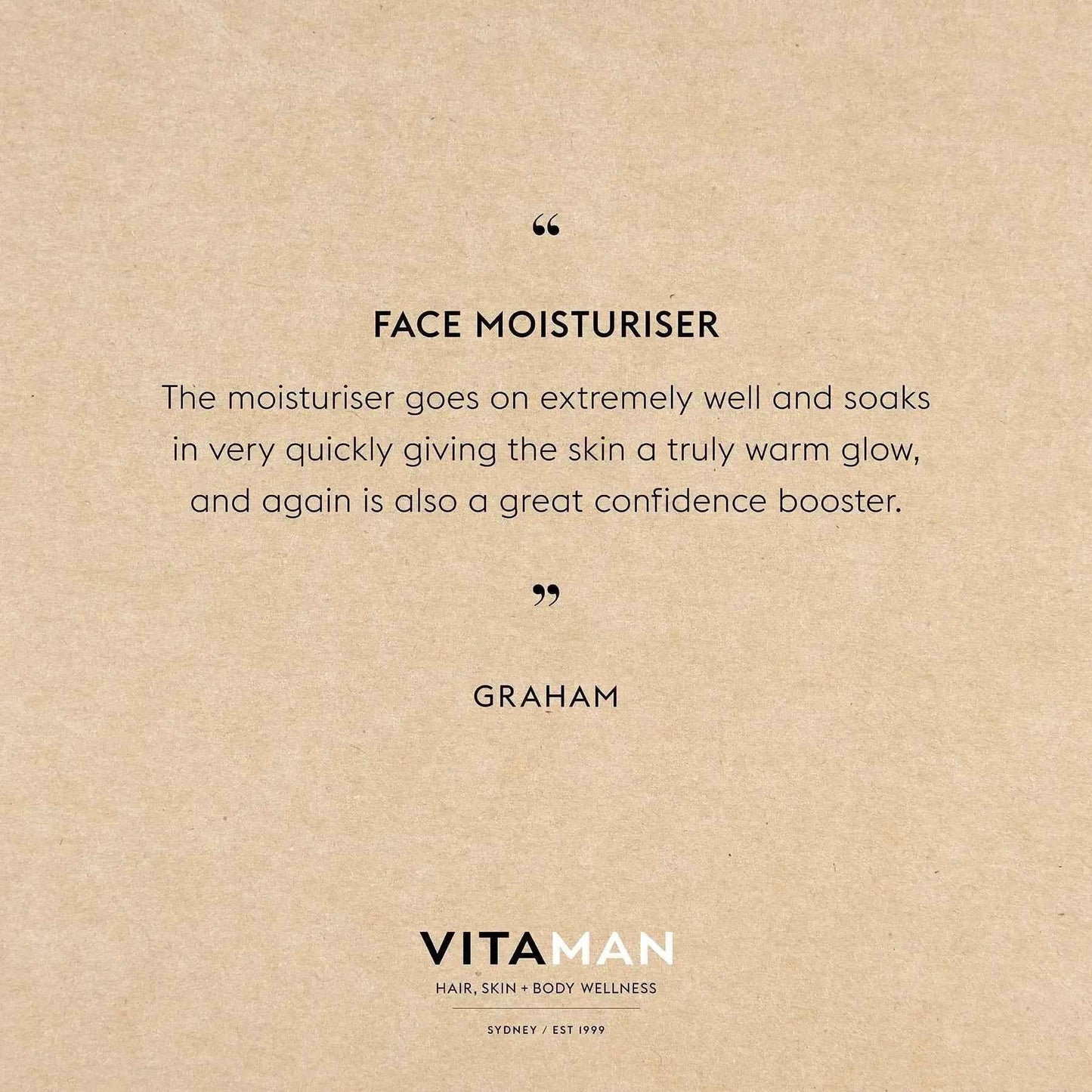 VITAMAN Australia Face Moisturiser 100ml jar with white cream, suitable for daily skincare and hydration.