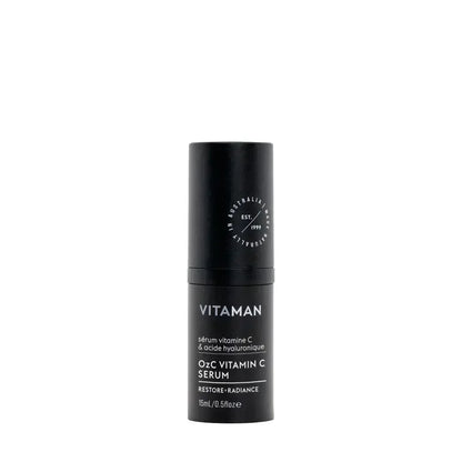 VITAMAN Australia OzC Vitamin C Serum 15ml for face, clear glass bottle with dropper, skincare product for brightening and revitalizing skin
