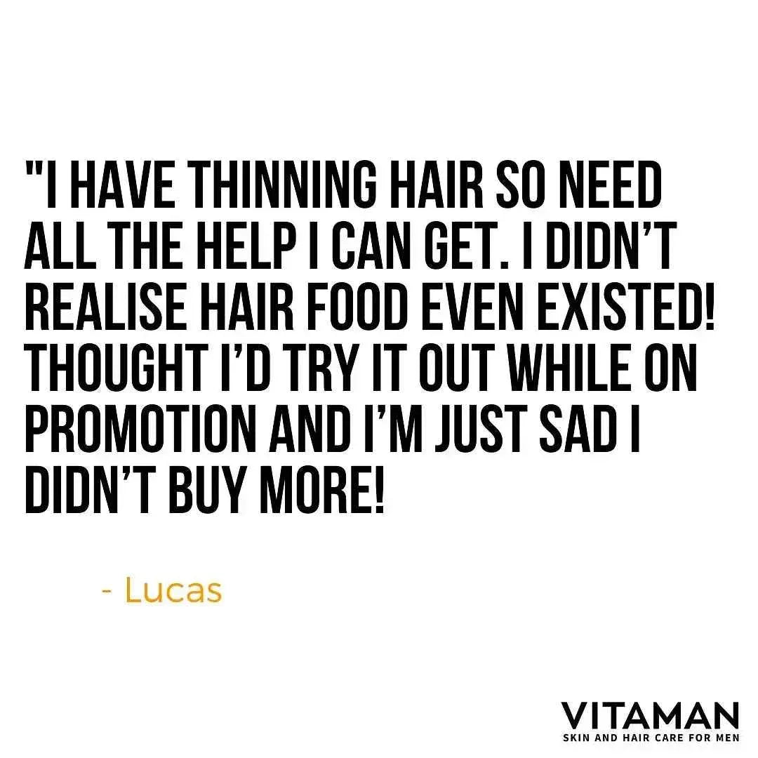 VITAMAN Australia Hair Food in 250ml bottle, natural hair treatment with nourishing ingredients, visible product packaging.