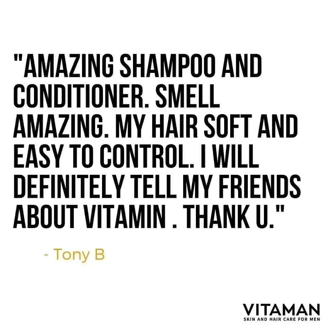 VITAMAN Australia moisturizing hair conditioner in 250ml bottle, smooths and hydrates hair with natural ingredients.