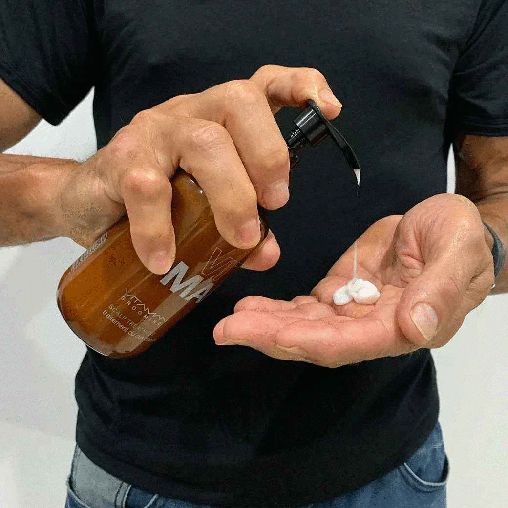 VITAMAN Australia hair scalp treatment bottle, 250ml, with a clean, professional label and a pump dispenser for scalp care.