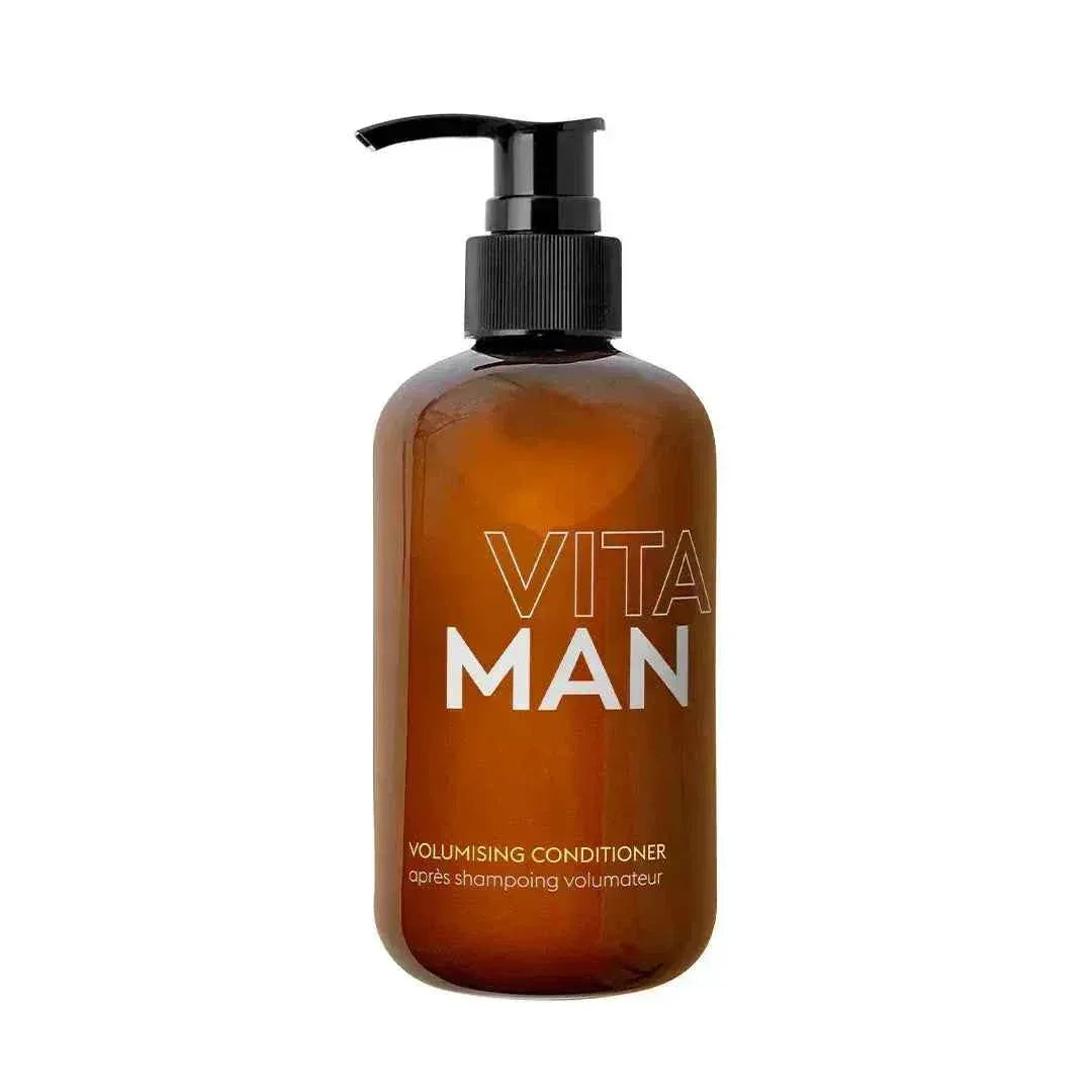 VITAMAN Australia volumising hair conditioner bottle, 250ml, with healthy, full-bodied hair visible in the image.
