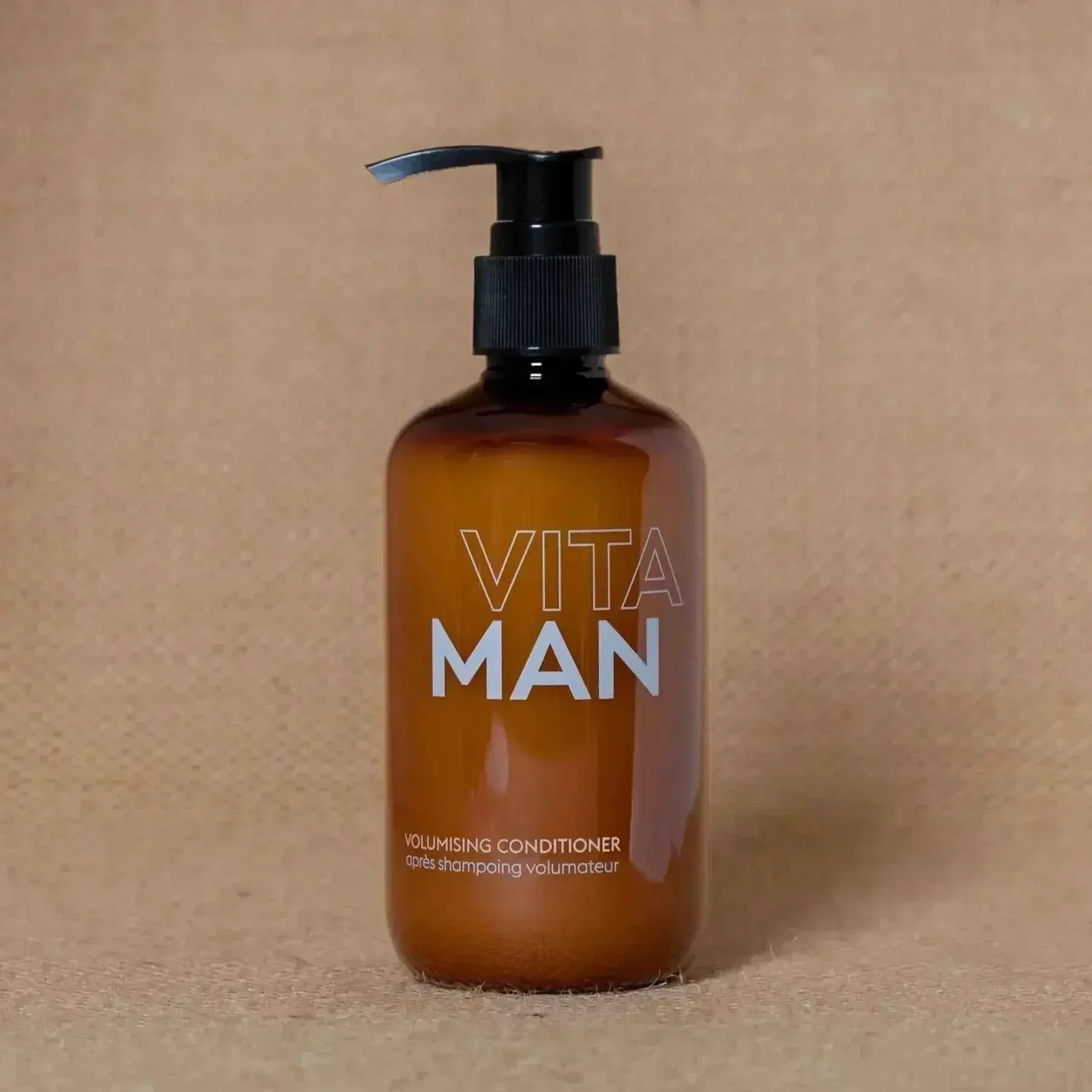 VITAMAN Australia volumising hair conditioner in 250ml bottle, enhances volume and fullness for styled hair.